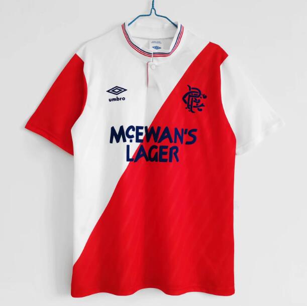 1987-88 Rangers Retro Away Kit Soccer Jersey